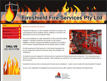 Tablet Screenshot of fireshieldfire.com.au